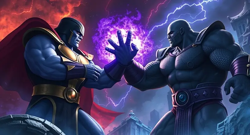 Thanos vs Darkseid in Marvel and DC Battle for Supremacy (1)