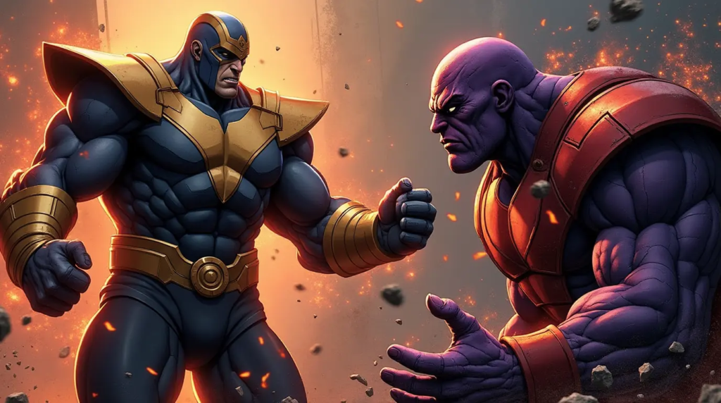 Thanos vs Darkseid in Marvel and DC Battle for Supremacy (2)