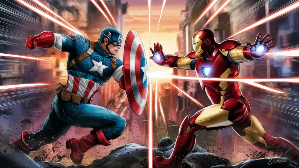 What can we say about the relationship between Captain America and Iron Man (2)