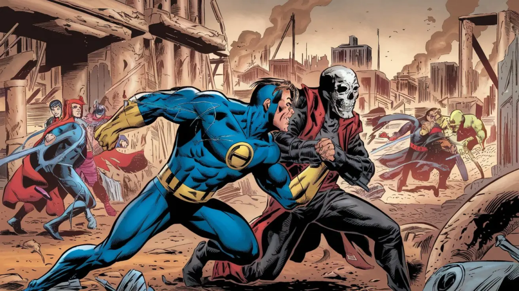 Captain America Fights Blood Tears An Epic Showdown in the Marvel Universe (2)